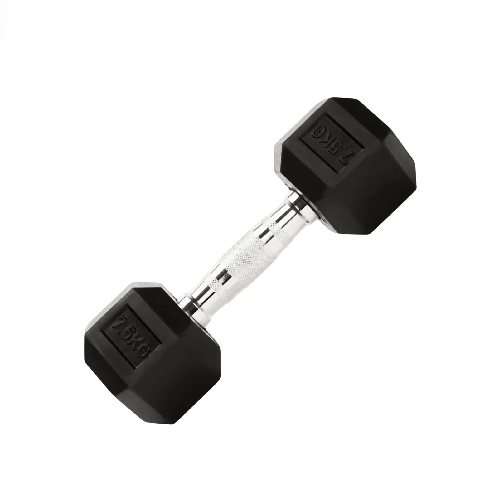 Rubber Hex Dumbbell 7.5Kg (Single) – Durable & Ergonomic Strength Training Dumbbell