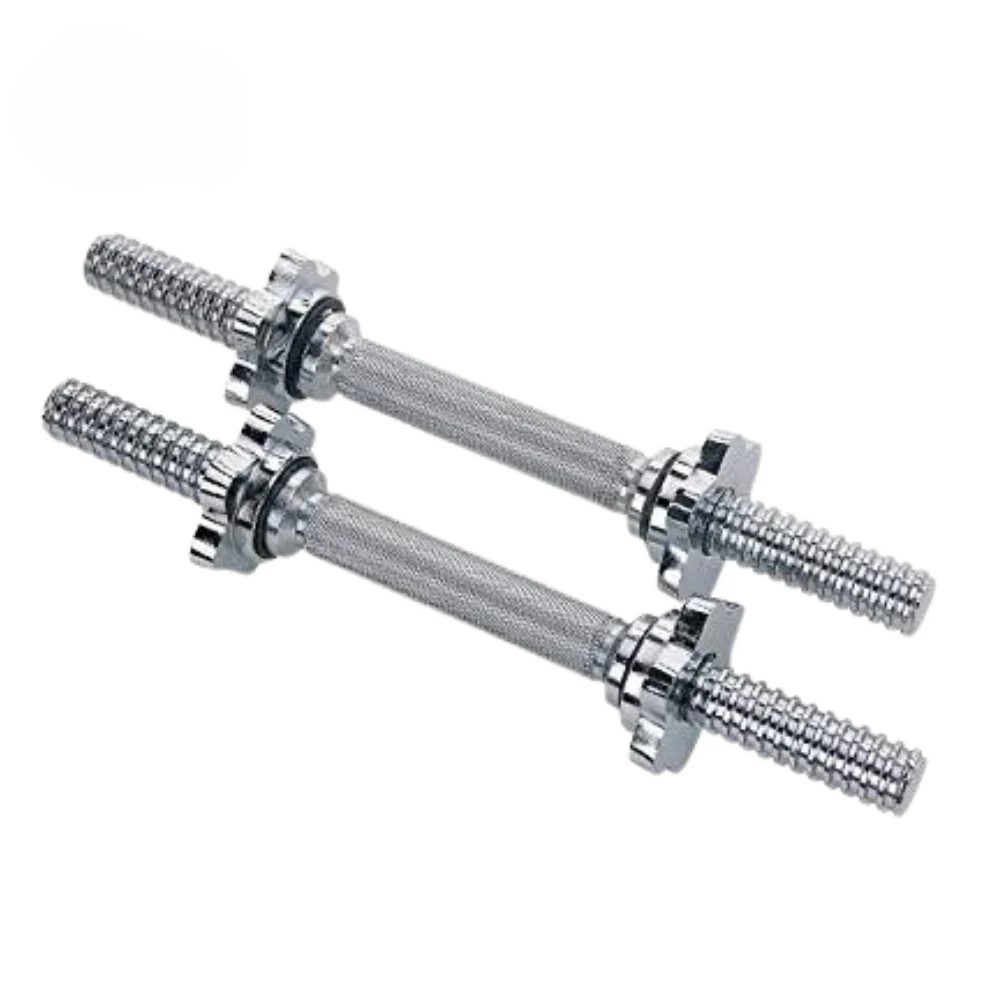 12-Inch Chrome Dumbbell Bar with Spinlock Collars