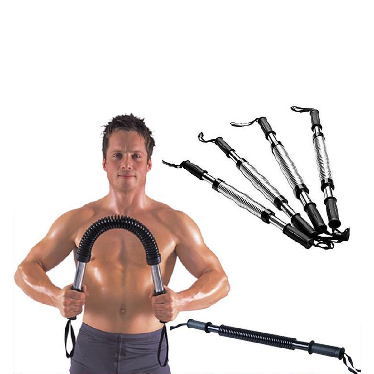 40KG Fitness Gym Workout Power Twister – Black | Upper Body Strength Trainer