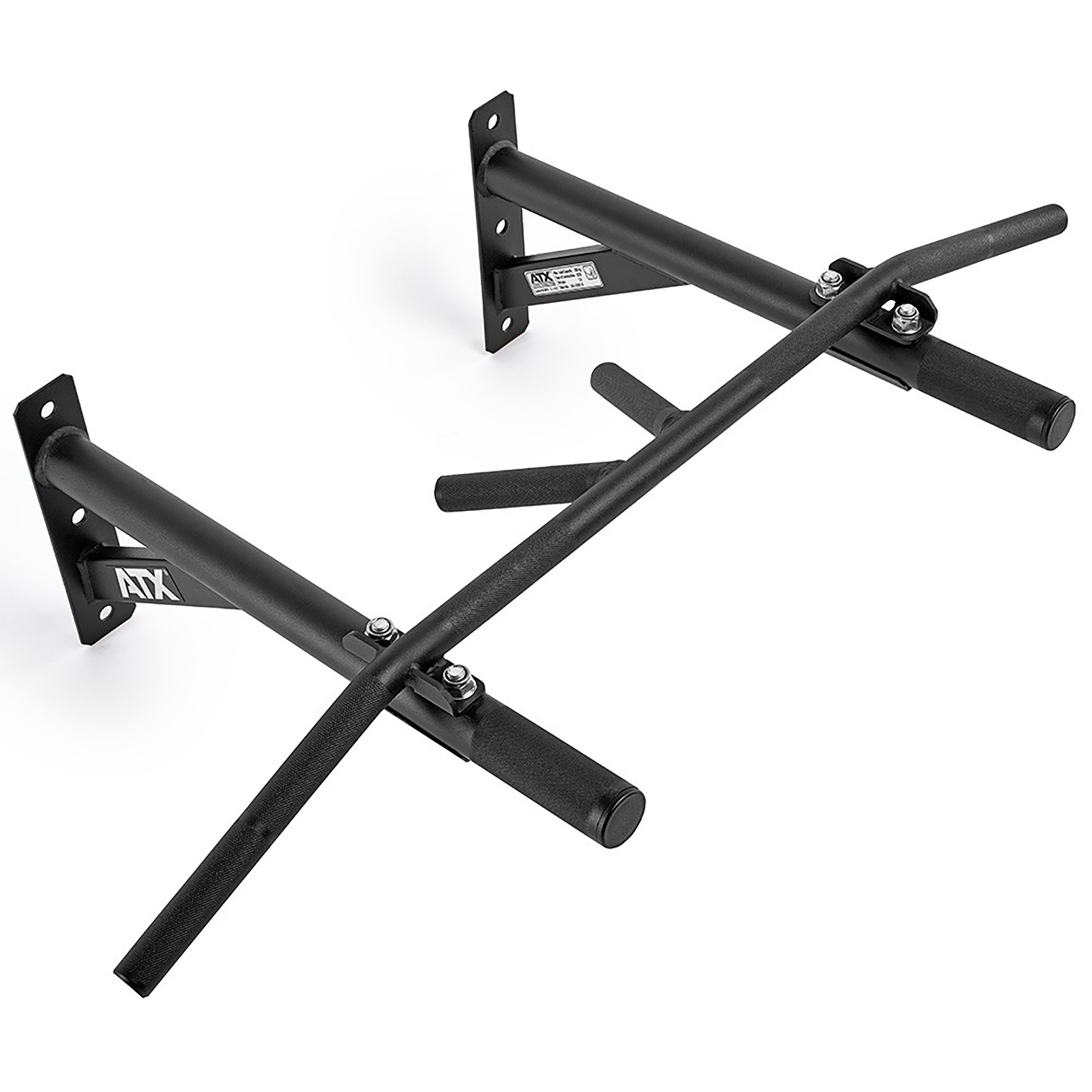 Wall Mounted Pull Up Chin Up Bar - Black