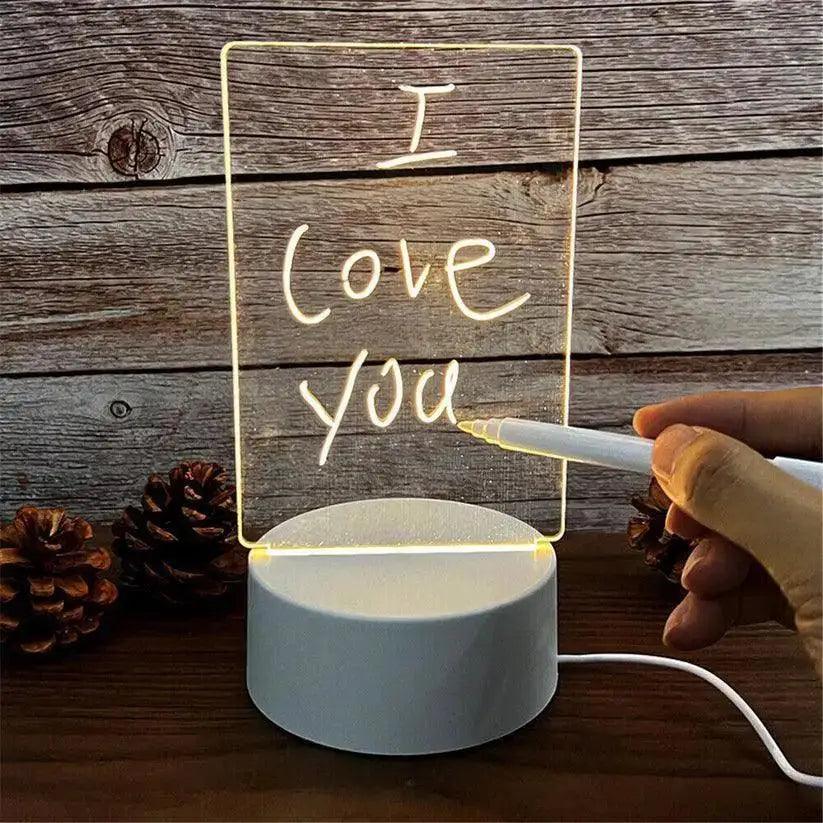 3D LED Note Board – Write, Glow & Erase Easily