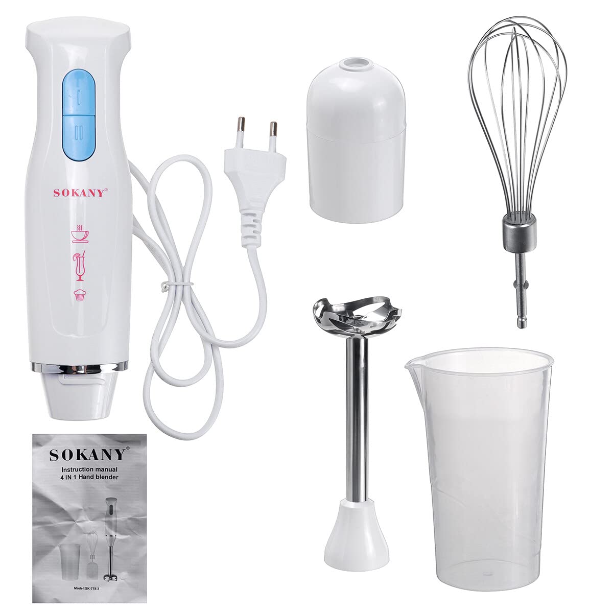 Sokany 3 in 1 Hand Blender SK-778-3