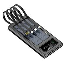 Solar Energy Power Bank with Charging Cable (20000mAh)