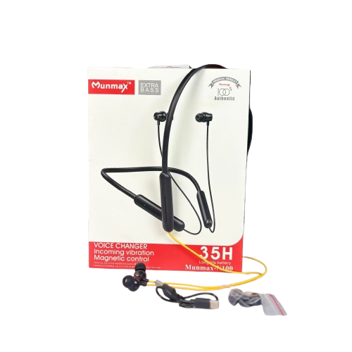 Munmax N100 Wireless Neckband 35 Hours Backup Voice Changer