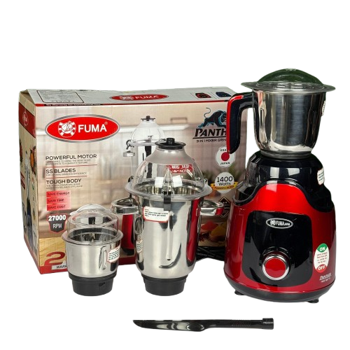 Fuma Panther 3-in-1 Mixer Grinder – Powerful Motor, Multi-Purpose Blades, Efficient Kitchen Appliance 🏠✨