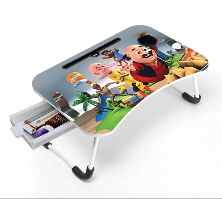 Folding Table - Motu Patlu Design 🟡🔵
