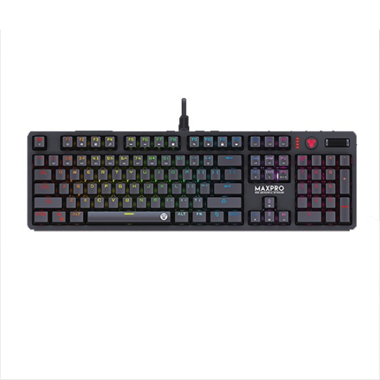 FANTECH Max Pro MK851 RGB Mechanical Gaming Keyboard – Ergonomic Design, Extra USB Hub, Magnet Booster, Anti-Ghosting, High-Speed USB, 16.8M RGB Backlit