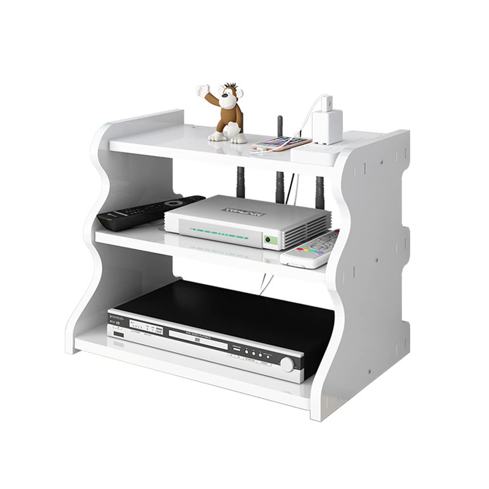 3-Layer Wall Mount Router & Set-Top Box Storage Stand – Spacious & Stylish