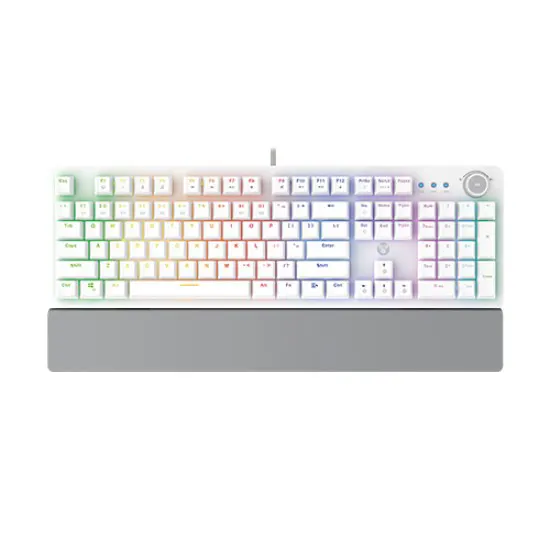 Fantech Maxpower MK853 RGB Mechanical Gaming Keyboard (Space Edition) – 104 Keys, Blue/Red Switch, 22 RGB Modes, Anti-Ghosting, Wrist Rest