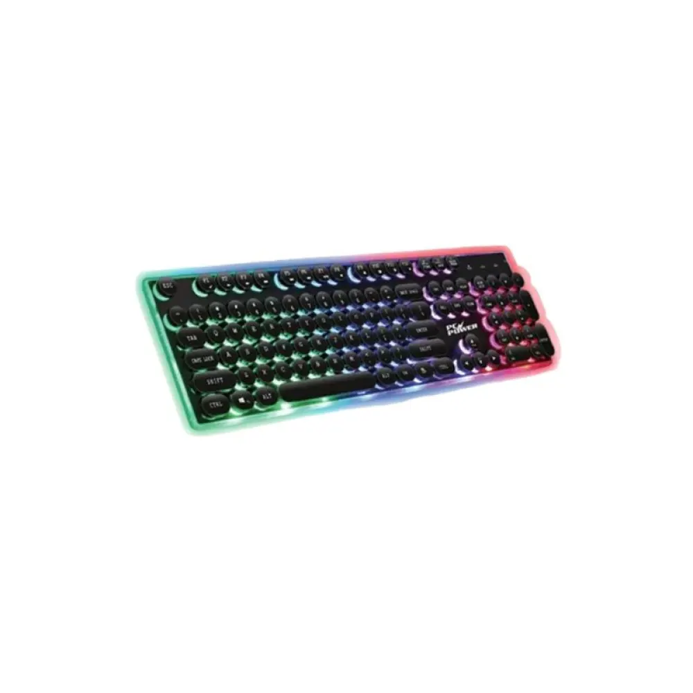 PC POWER K8 RGB Wired Gaming Keyboard - 104 Keys, English/Bangla Font, N-Key Rollover for Ultimate Gaming Performance