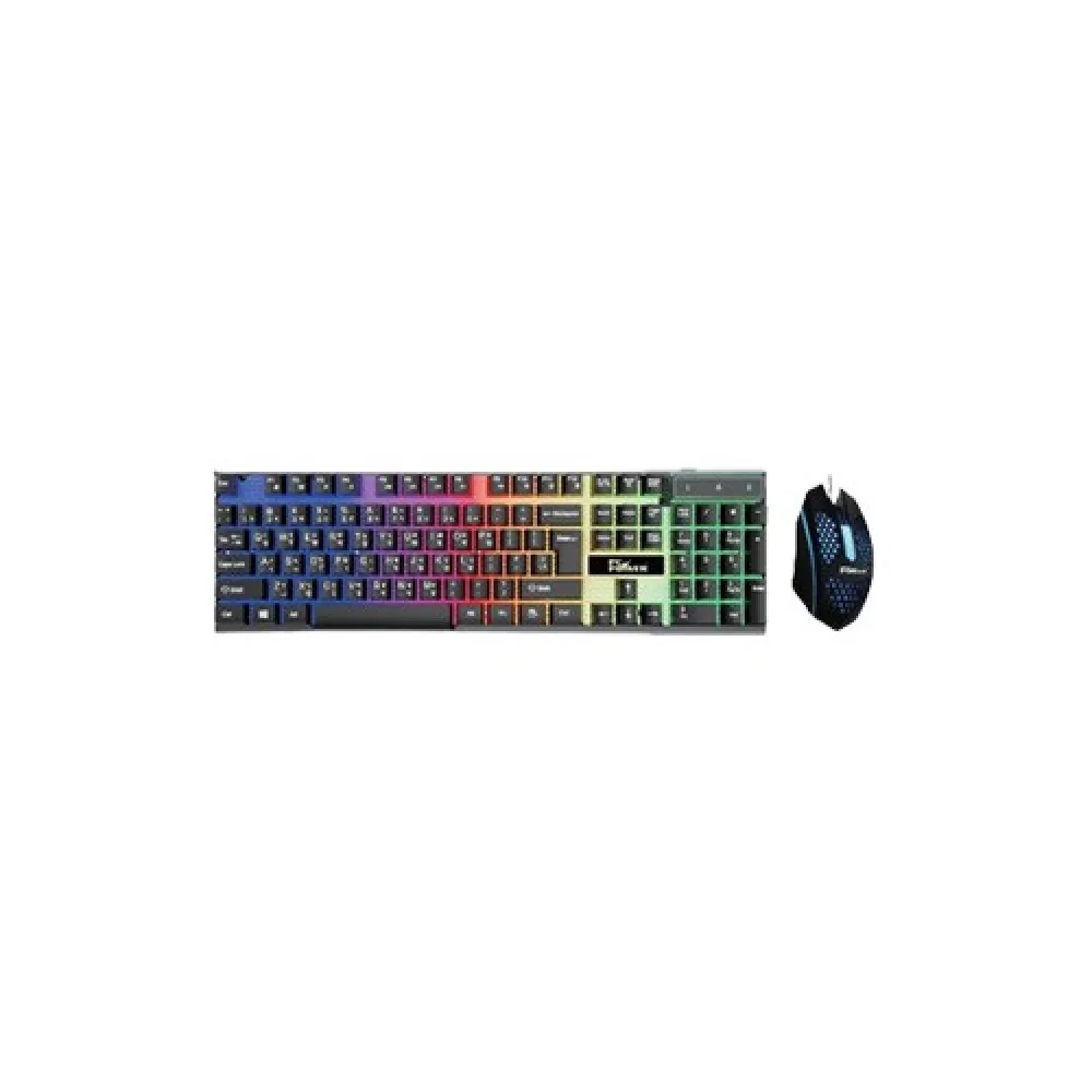 PC Power PGC801TA01 Wired Gaming Keyboard & Mouse Combo – 104-Key Ergonomic Keyboard, 800-1000 DPI Gaming Mouse, USB 2.0, Durable Build