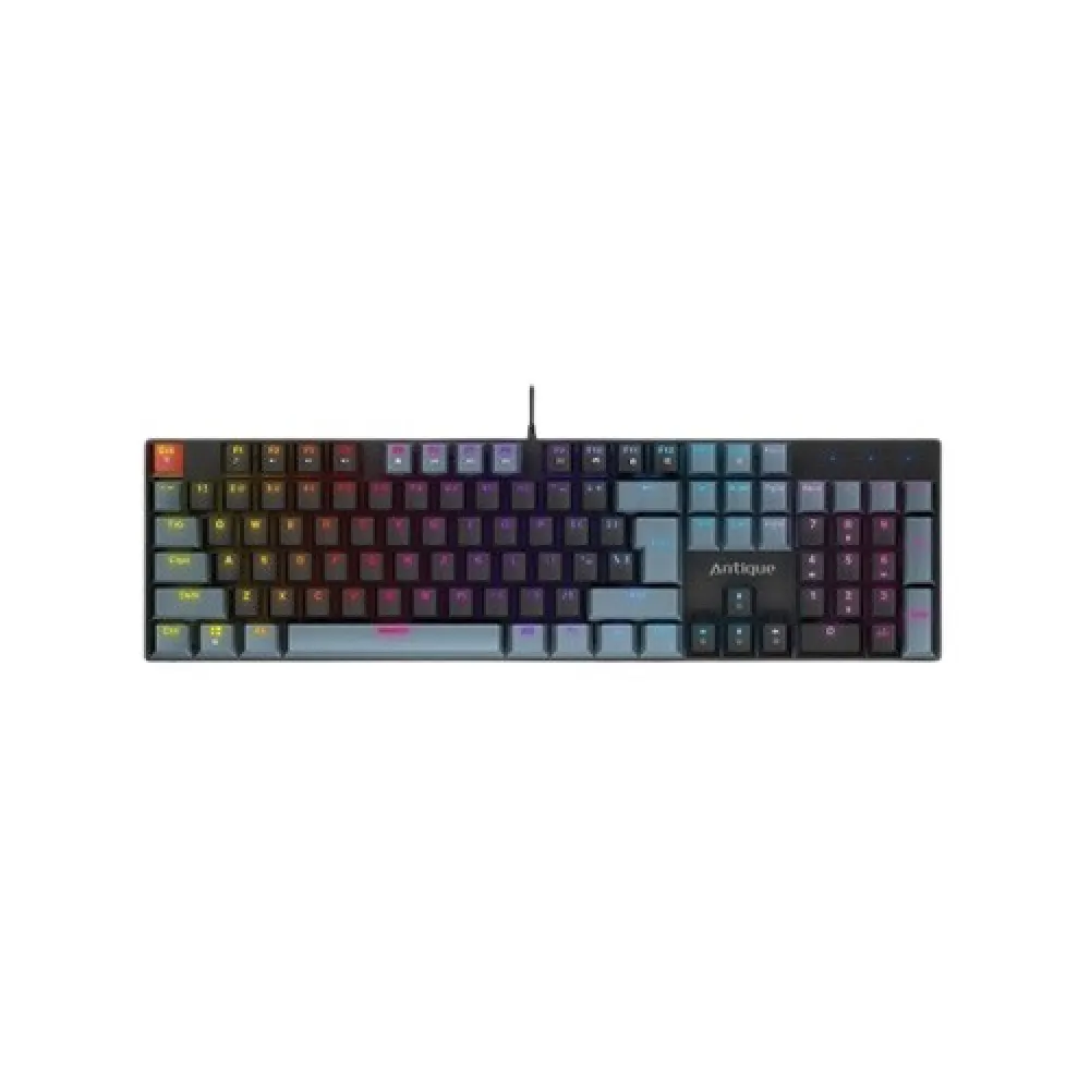 Walton KM03 Antique Mechanical USB Gaming Keyboard – Blue Switch, 104 Keys, 25-Key Anti-Ghosting