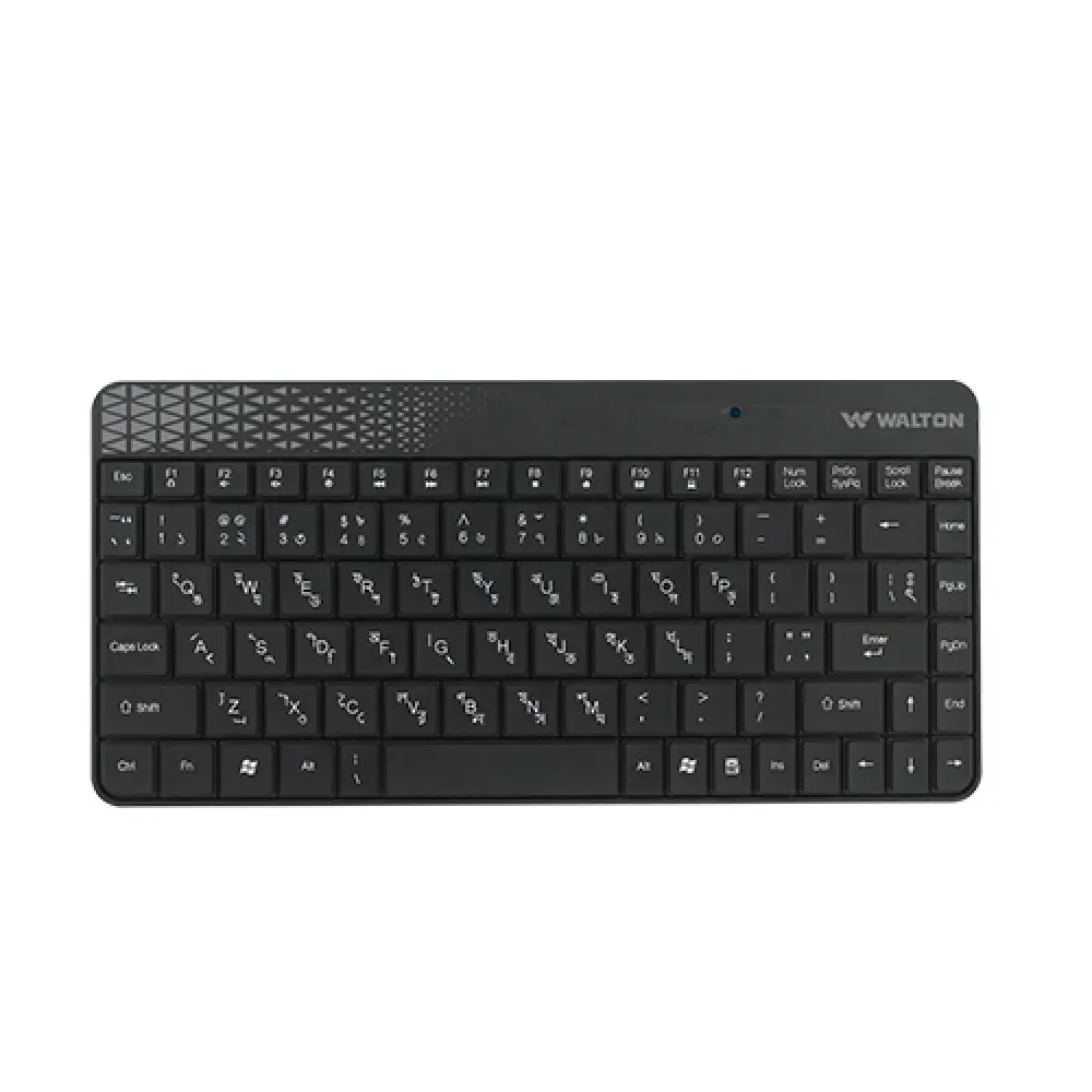 Walton WKC002RN Wireless Mini Keyboard – English & Bangla Layout, 2.4GHz, Compact Design