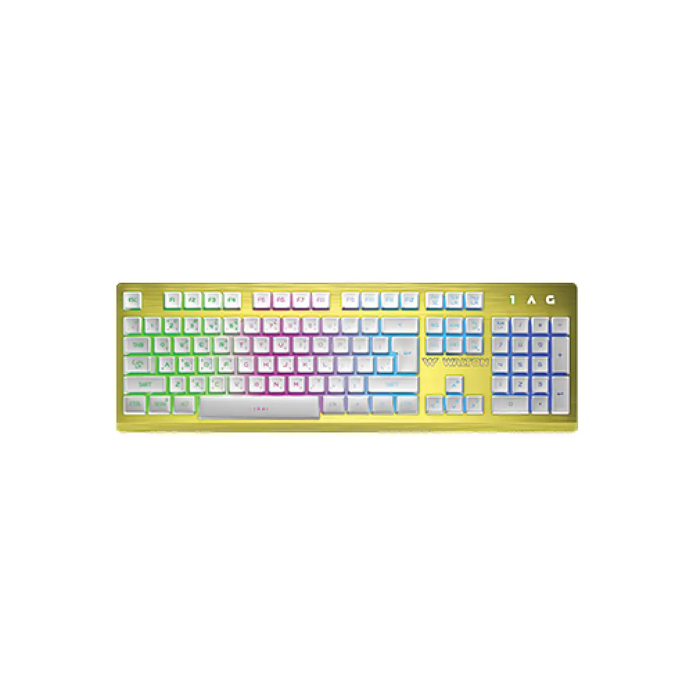 Walton WKG010WB RGB Gaming Keyboard – 104 Keys, Dynamic RGB Lighting, Aluminum Alloy Panel