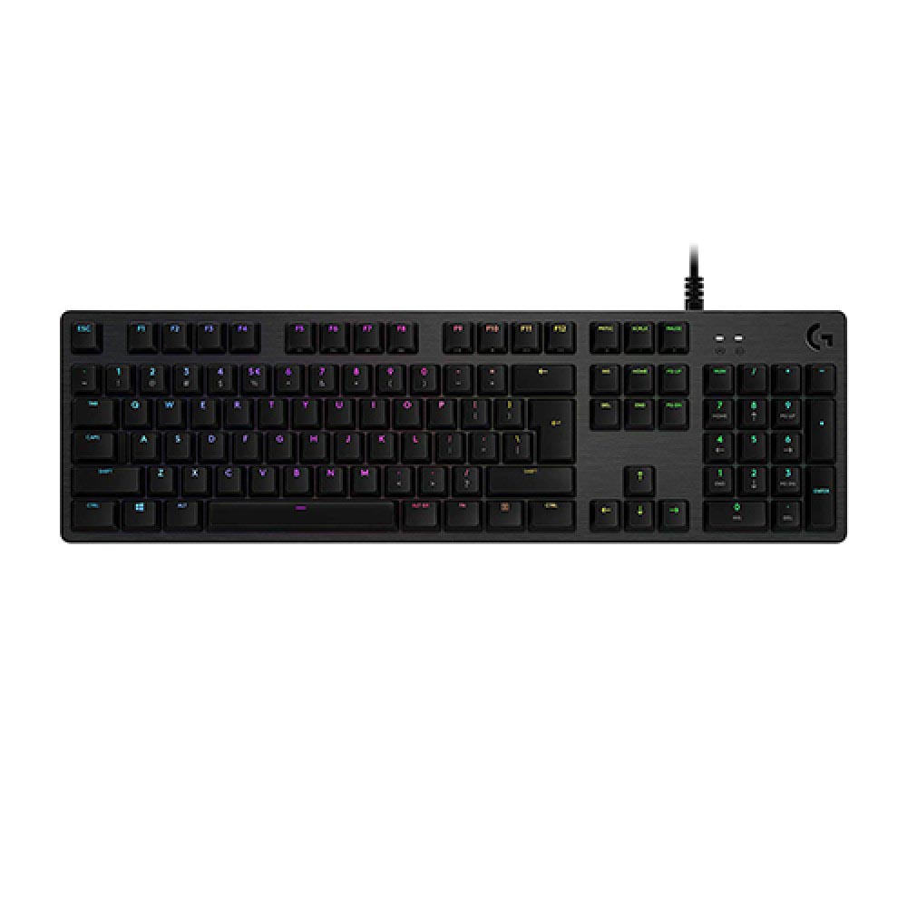 Logitech G512 Carbon RGB Mechanical Gaming Keyboard – GX Blue & Romer-G Switches, Per-Key RGB Lighting