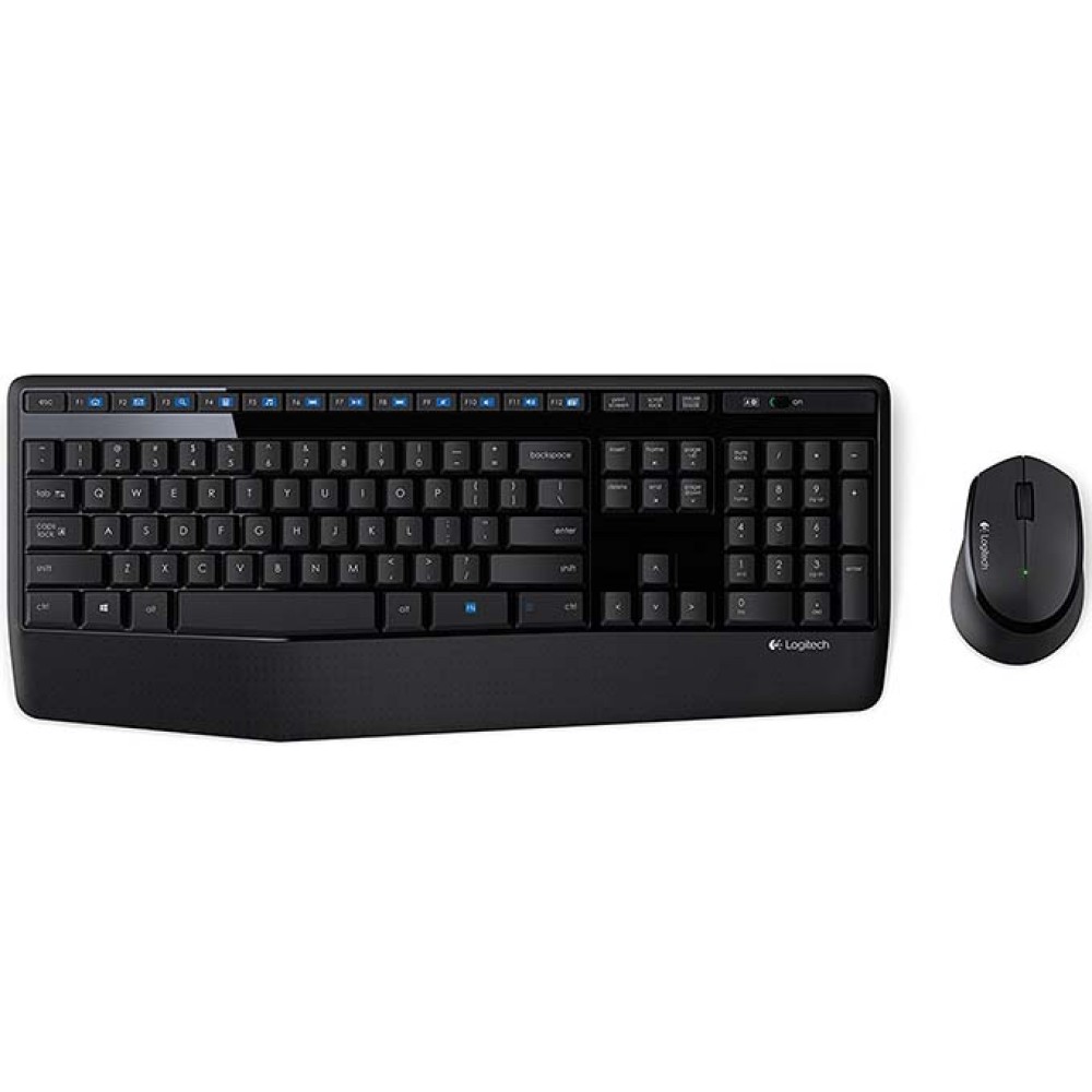 Logitech MK345 Wireless Combo – Full-Size Keyboard & Right-Handed Mouse, 2.4GHz Connection