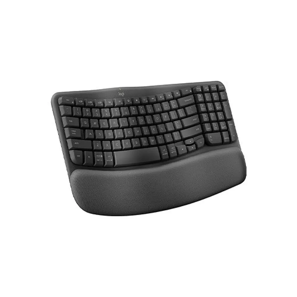 Logitech Wave Keys Easy-Switch Wireless Ergonomic Keyboard – Multi-Device, Comfortable Typing