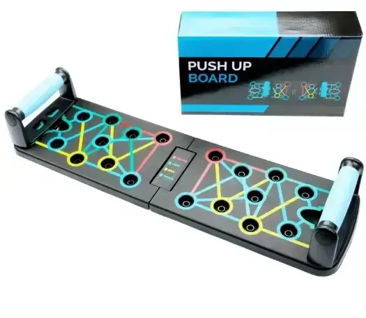 12-in-1 Foldable Push-Up Board – Portable Home Gym Fitness Training System for Upper Body Workout