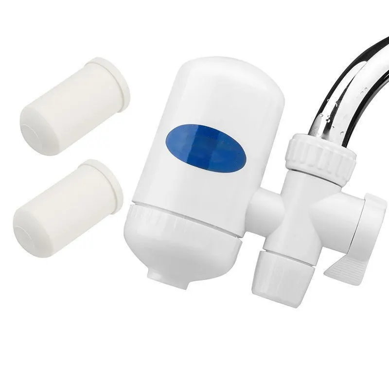 Washable Mini Water Purifier with Ceramic Filter – 7-Stage Filtration, Faucet-Mounted, Activated Carbon, White