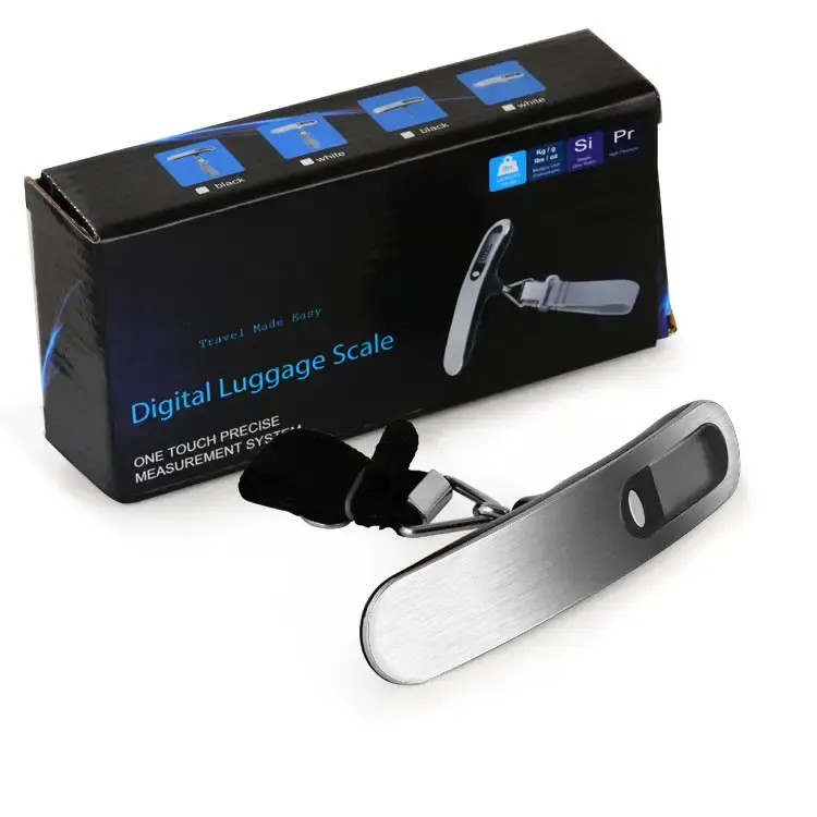 Portable Digital Luggage Scale – Mini LCD Hanging Weighing Tool, 50kg Capacity, Travel Suitcase Baggage Weight Balance