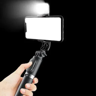 Q07 Bluetooth Integrated Selfie Stick | 104cm Long | Flashlight | Tripod Stand | Wireless Shutter Remote | 360° Rotation