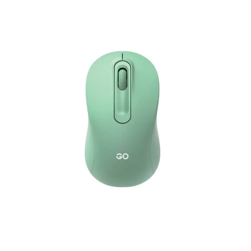 Fantech GO W608 Wireless Office Mouse – 2.4GHz, 1000-1600 DPI, Ergonomic & Stylish Design (Green)