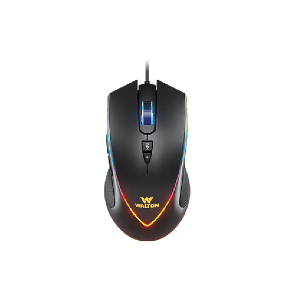Walton WMG017WB USB RGB Gaming Mouse – 7 Buttons, 6400 DPI, Ergonomic Design