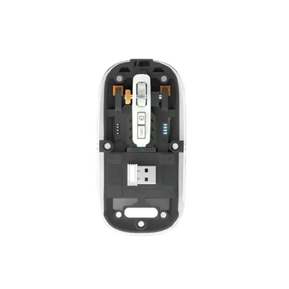 PC Power PGM-P4 RGB Bluetooth & Wireless Mouse – Dual Mode, 10m Range, Black Transparent