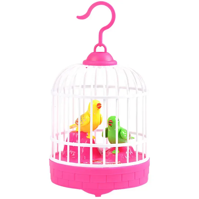 Bird Cage with Bird Toys – Attractive Plastic Showpiece for Home & Office