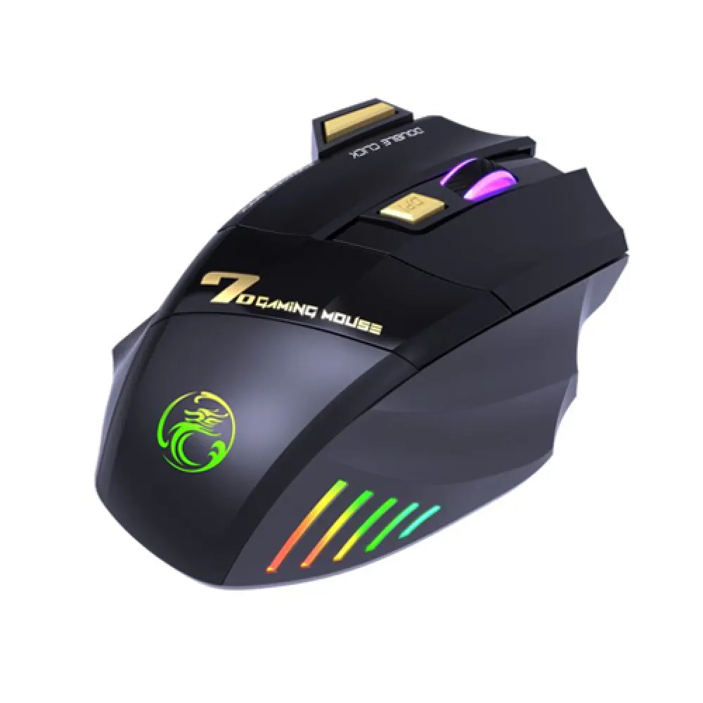 iMICE GW-X7 RGB Wireless Gaming Mouse – 3200 DPI, Rechargeable, 7 Buttons