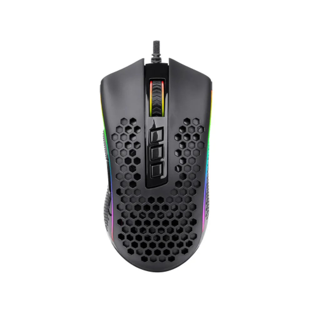 Redragon M808 Storm Lightweight RGB Gaming Mouse – 12400 DPI, Pixart 3327 Sensor, Ultra-Lightweight Design