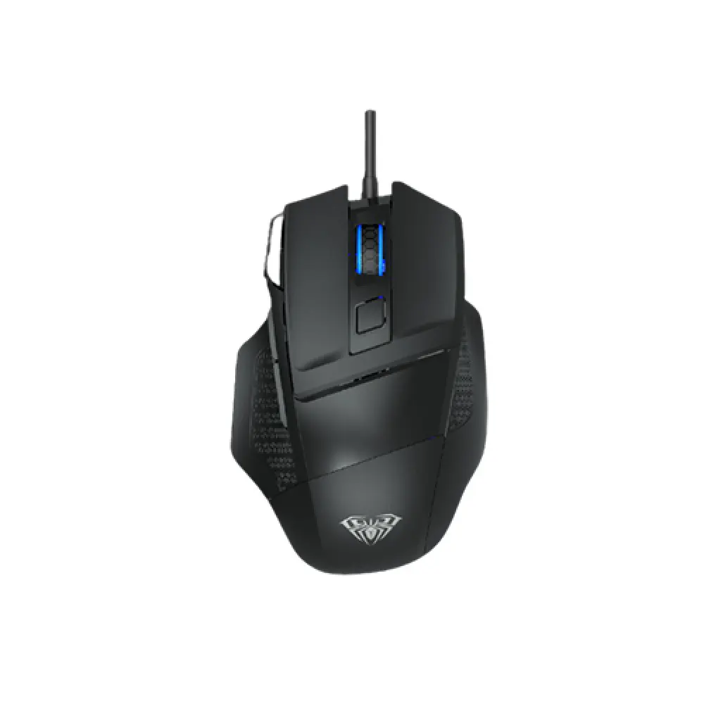 AULA S12 Wired Optical Gaming Mouse – 7 Programmable Macro Keys, 4800 DPI, RGB Breathing Light, Ergonomic Design