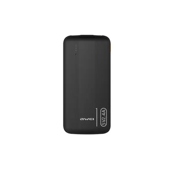 Awei P20K 10000mAh 2.4A Slim Power Bank | Dual USB Output, Portable Charging