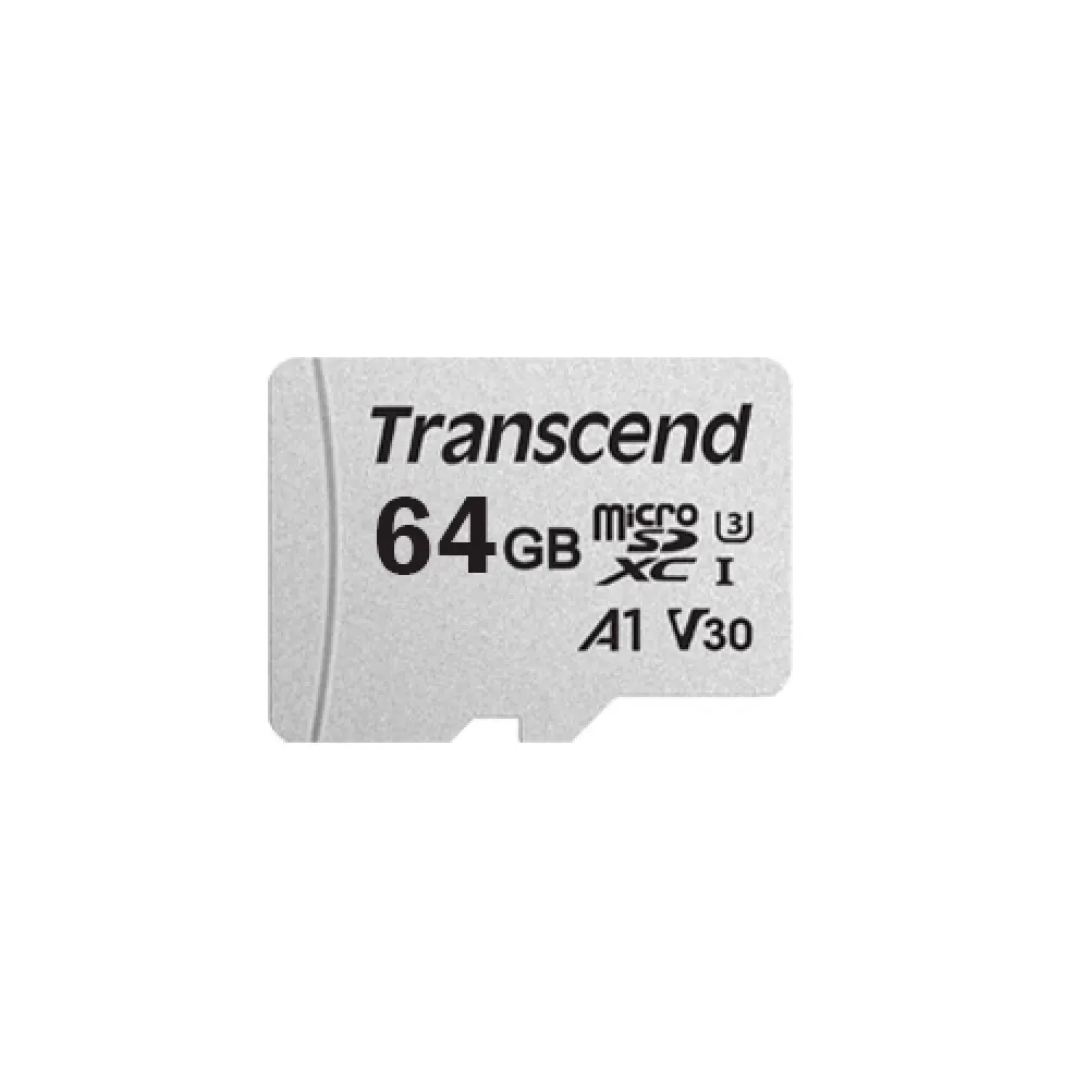 Transcend 300S 64GB microSDXC – UHS-I, Class 10, 95MB/s Read, 3D NAND Flash, 4K Video Ready