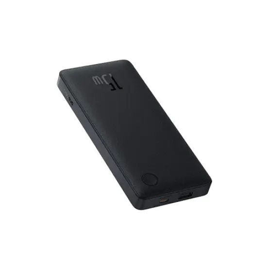 Baseus AirPow Lite 10000mAh Power Bank (Cosmic Black) – 15W Fast Charging, USB-C & USB-A