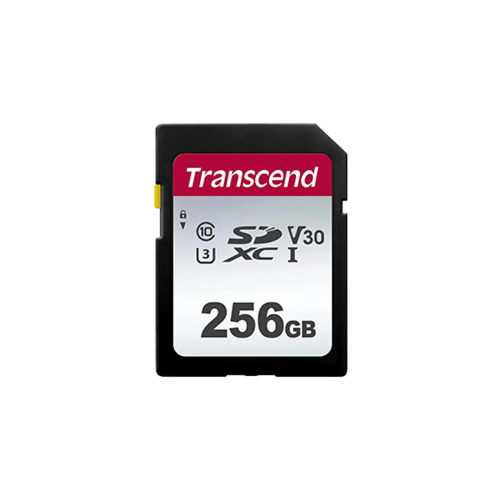 Transcend SDXC/SDHC 300S 256GB UHS-I Memory Card – V30, 95MB/s Read, 55MB/s Write