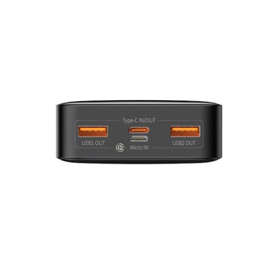 Baseus Bipow 20W 20000mAh Digital Display Power Bank – Black | Fast Charging | USB-A & USB-C | Portable & High-Capacity