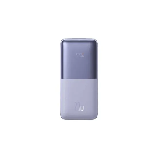 Baseus Bipow Pro 20W 10000mAh Digital Display Fast Charge Power Bank – Purple, USB Type-C, Dual USB Ports, QC 3.0 & PD 3.0 Supported