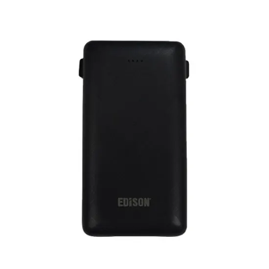 Edison EP-15 10000mAh Multi-Connector Power Bank – 37Wh Lithium-Ion Polymer Battery, Micro-USB & Type-C Input, 5V 2.1A Output