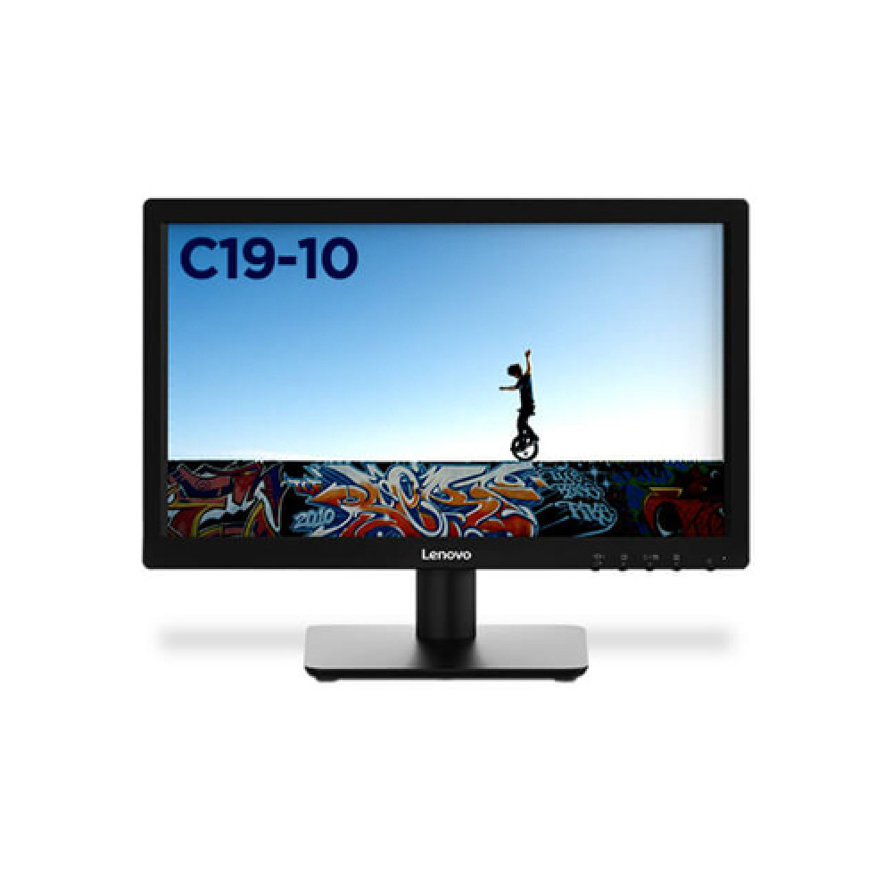 Lenovo C19-10 18.5 Inch WLED Monitor | 1366x768 Resolution, Tilt Stand, HDMI & VGA Connectivity
