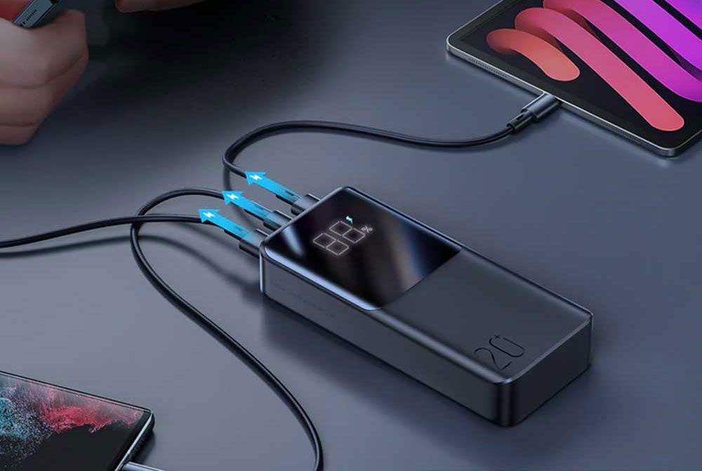 Joyroom JR-QP192 20000mAh Power Bank – 22.5W Fast Charging | Triple Output | LED Display | PD3.0, QC3.0, SCP, FCP Supported | Portable & Safe | Type-C, USB-A, Micro USB